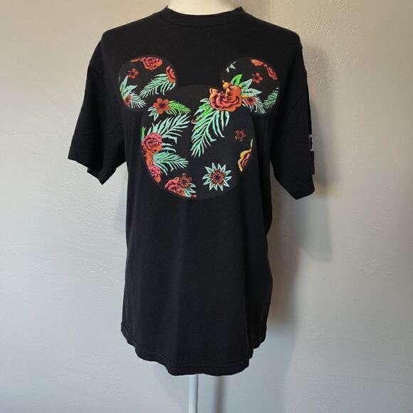 Neff x Disney Mickey Face Tropical Graphic Black Tee - Picture 4 of 10